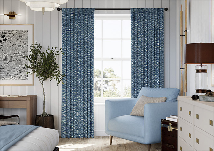 Newquay, Cerulean - Made to Measure Curtain - Image 3